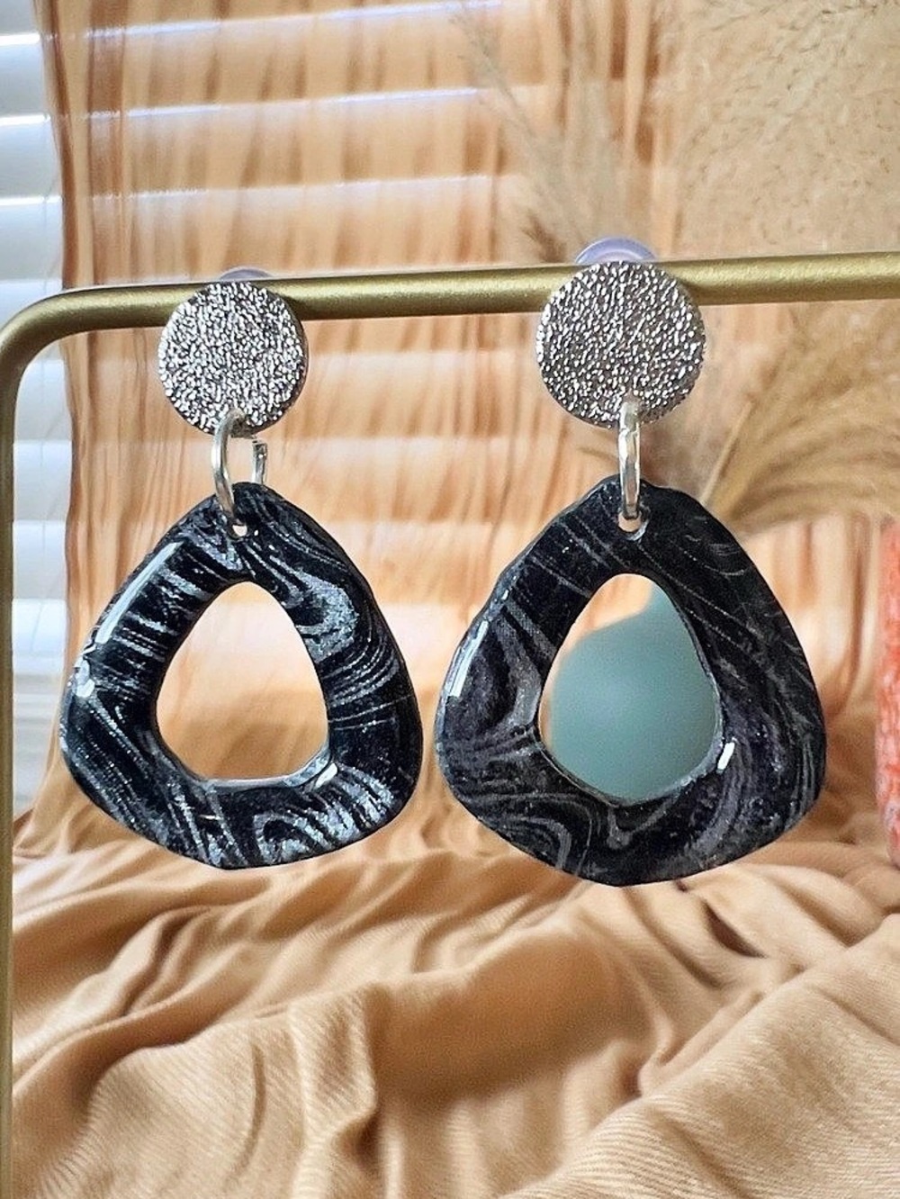 Black & Silver Statement Earrings